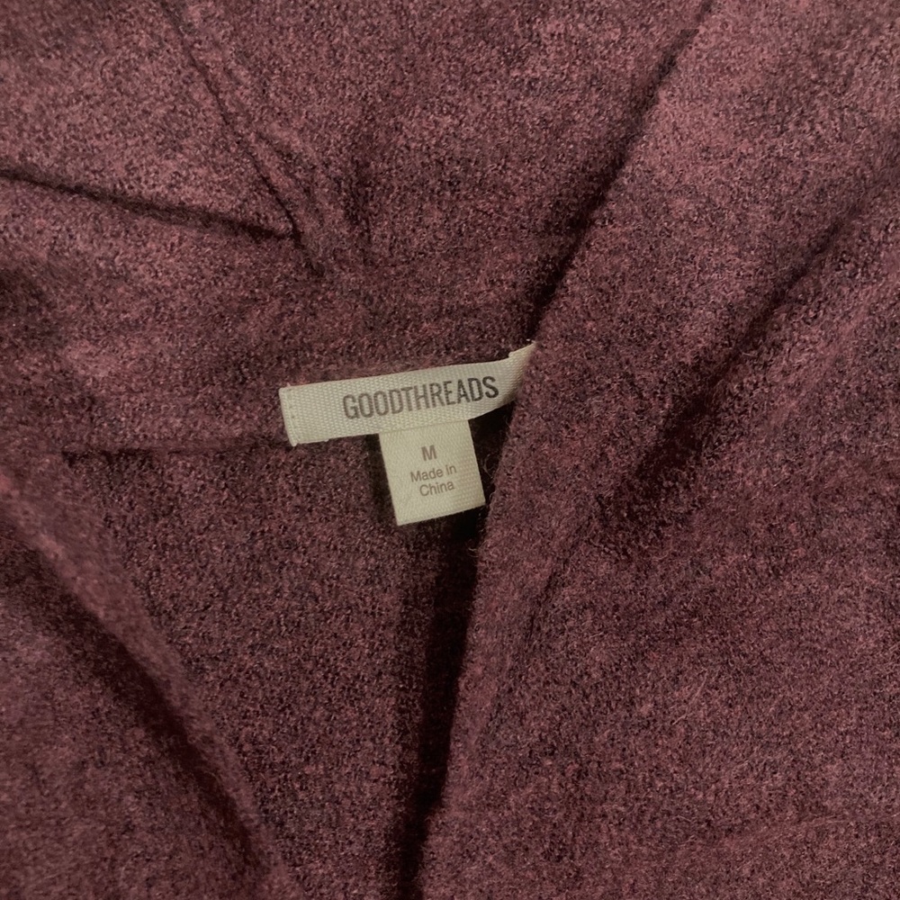 GOODTHREADS Women’s Mid-Gauge Stretch Hooded Cardigan - Picture 4 of 9